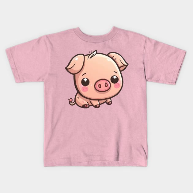 Adorable little baby pig Kids T-Shirt by Cute Planet Earth Mini